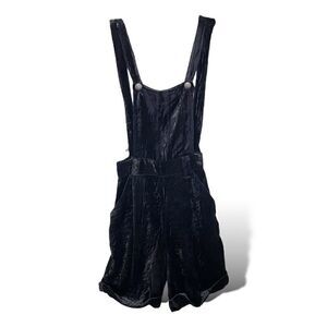 90”s RARE Vintage VERSUS by Gianni Versace Crushed Velvet Overalls |Size: 28/42|